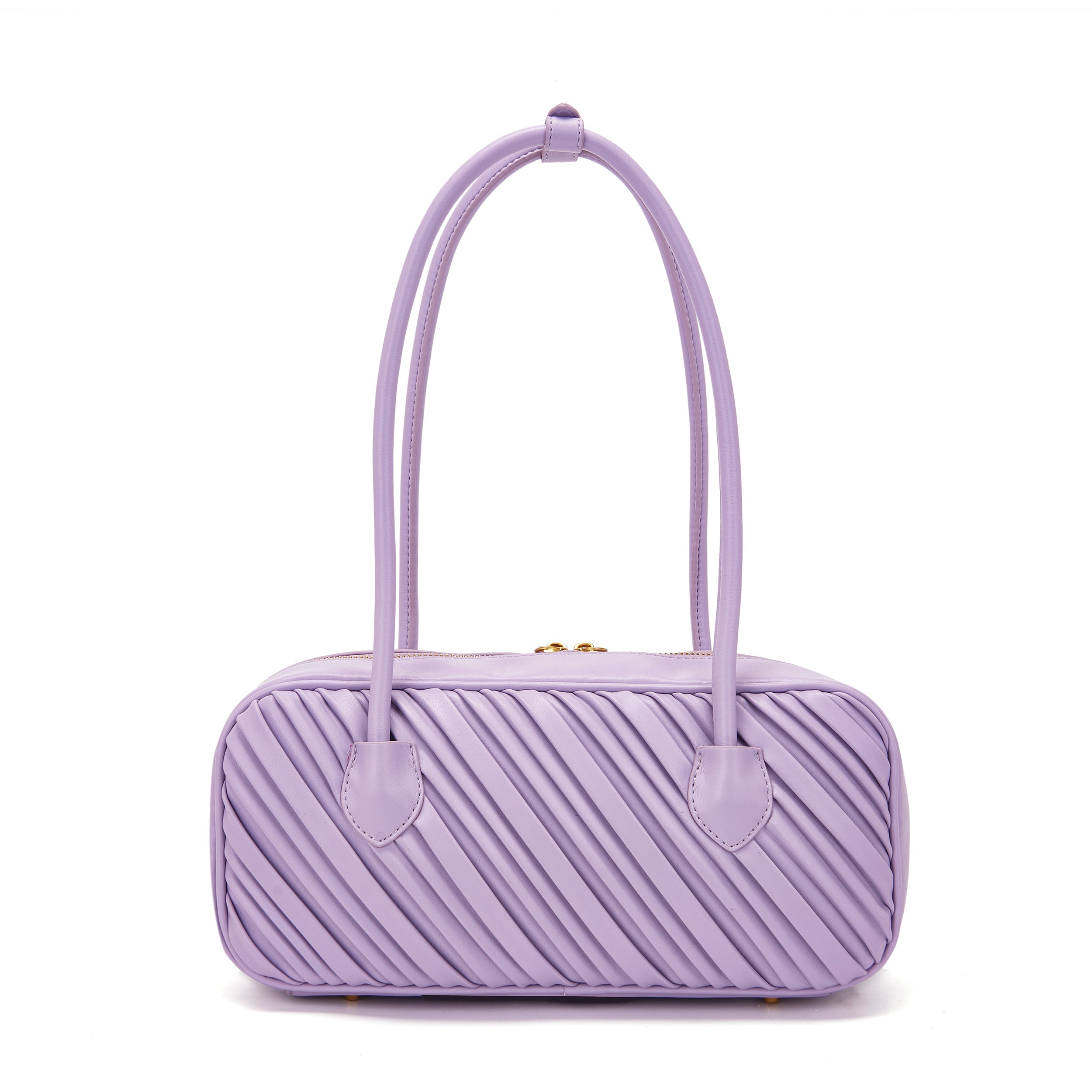 La Carrie Plissé sac à main lavande PU 30 cm