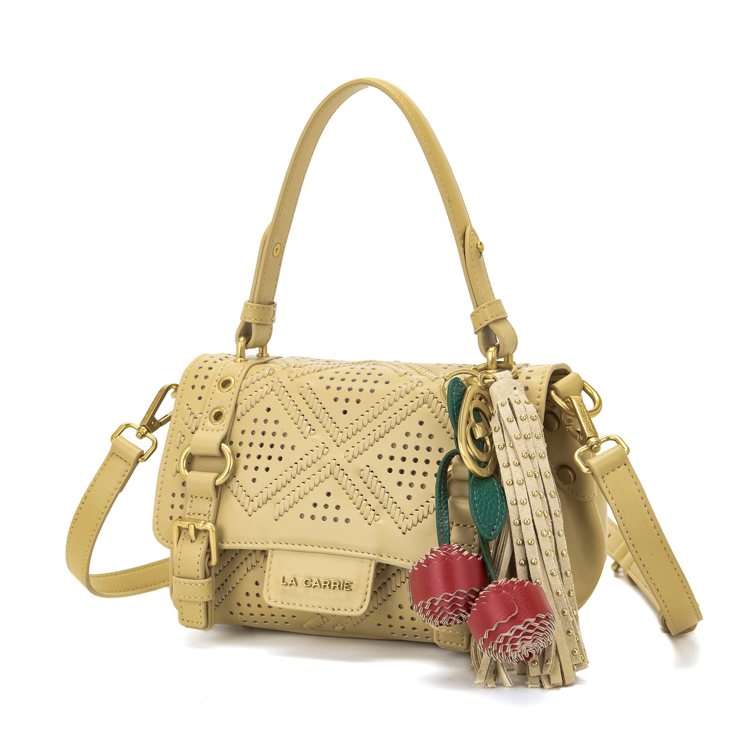 La Carrie Atena Labyrinth cabas ocre 22 cm cuir