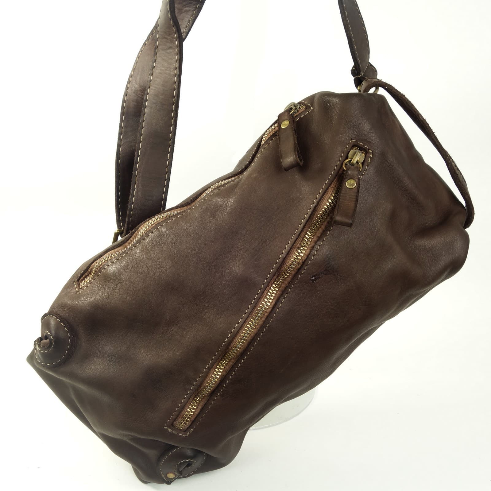 Collection Esprit Cuir Bruno sac banane cuir marron