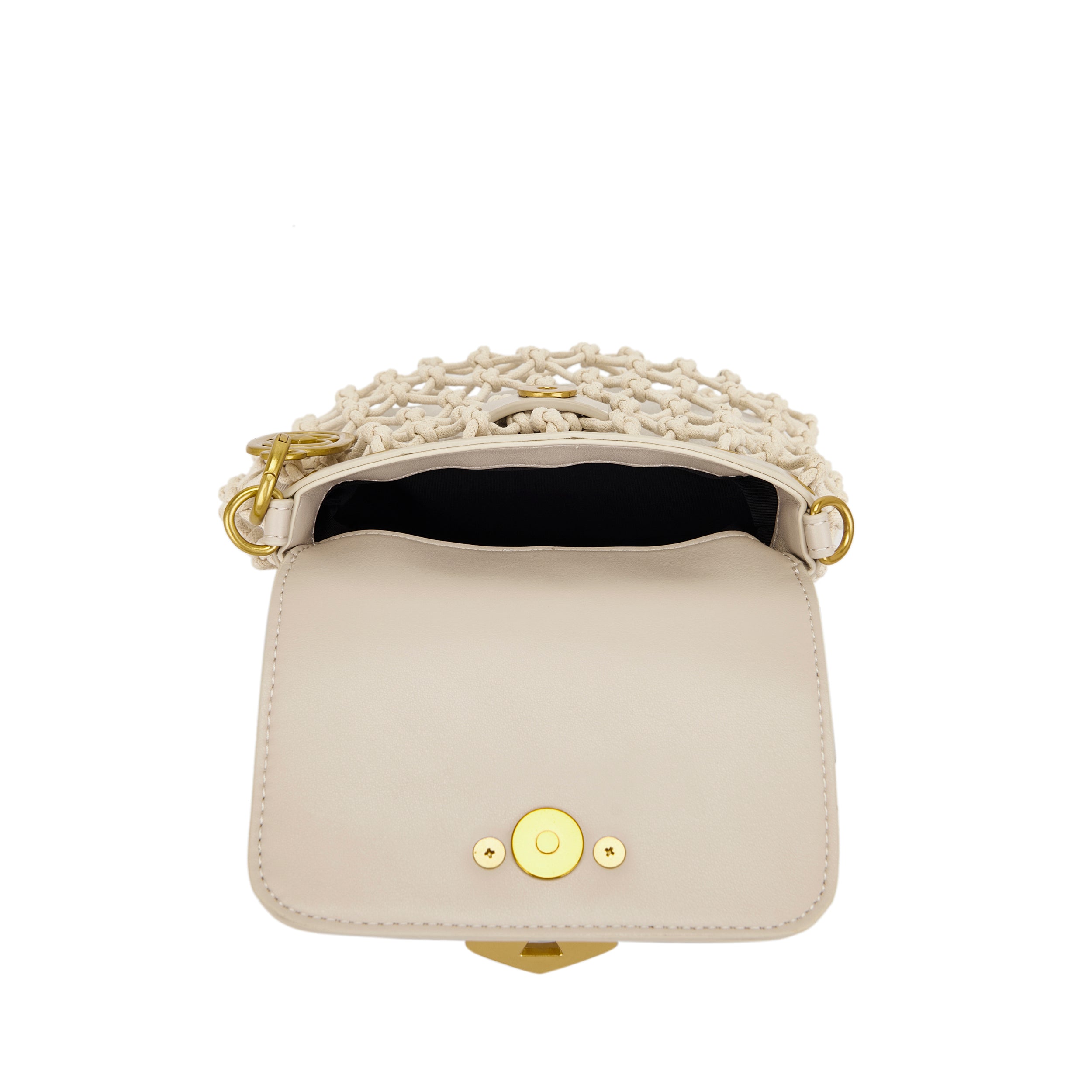 La Carrie Bag Fringe sac bandoulière ivoire 20x3x19cm