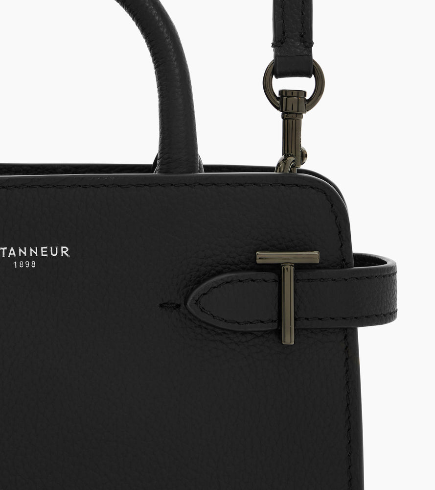 Le Tanneur Emilie mini sac cuir grainé noir bandoulière
