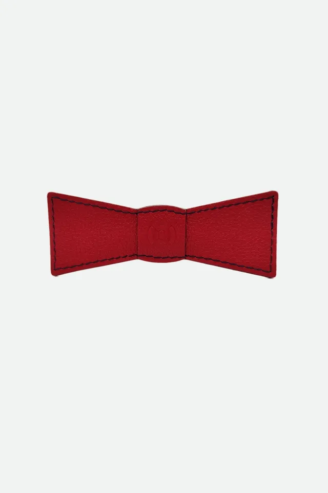 Nodie's Léo Paul nœud papillon cuir rouge grainé