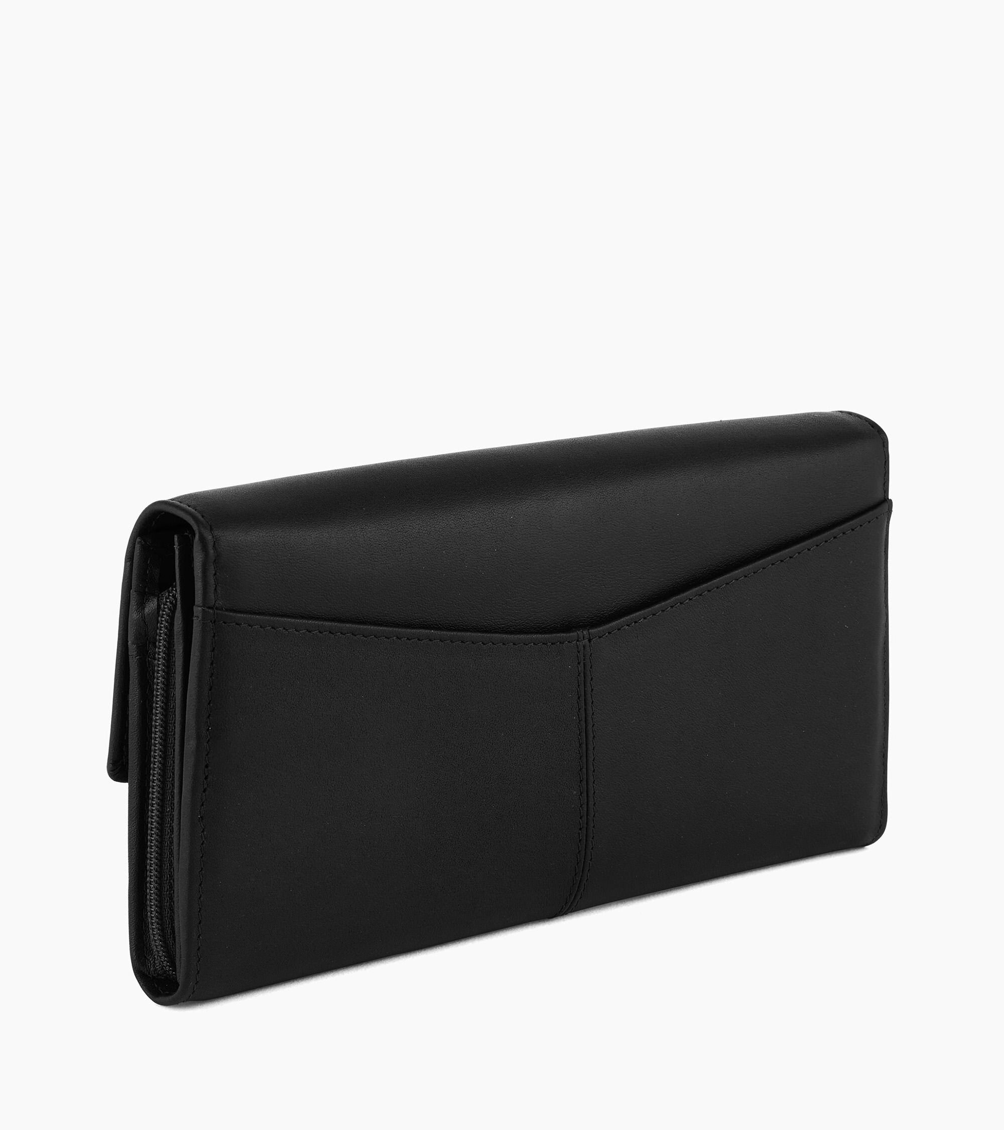 Le Tanneur Charlotte grand portefeuille cuir lisse noir RFID