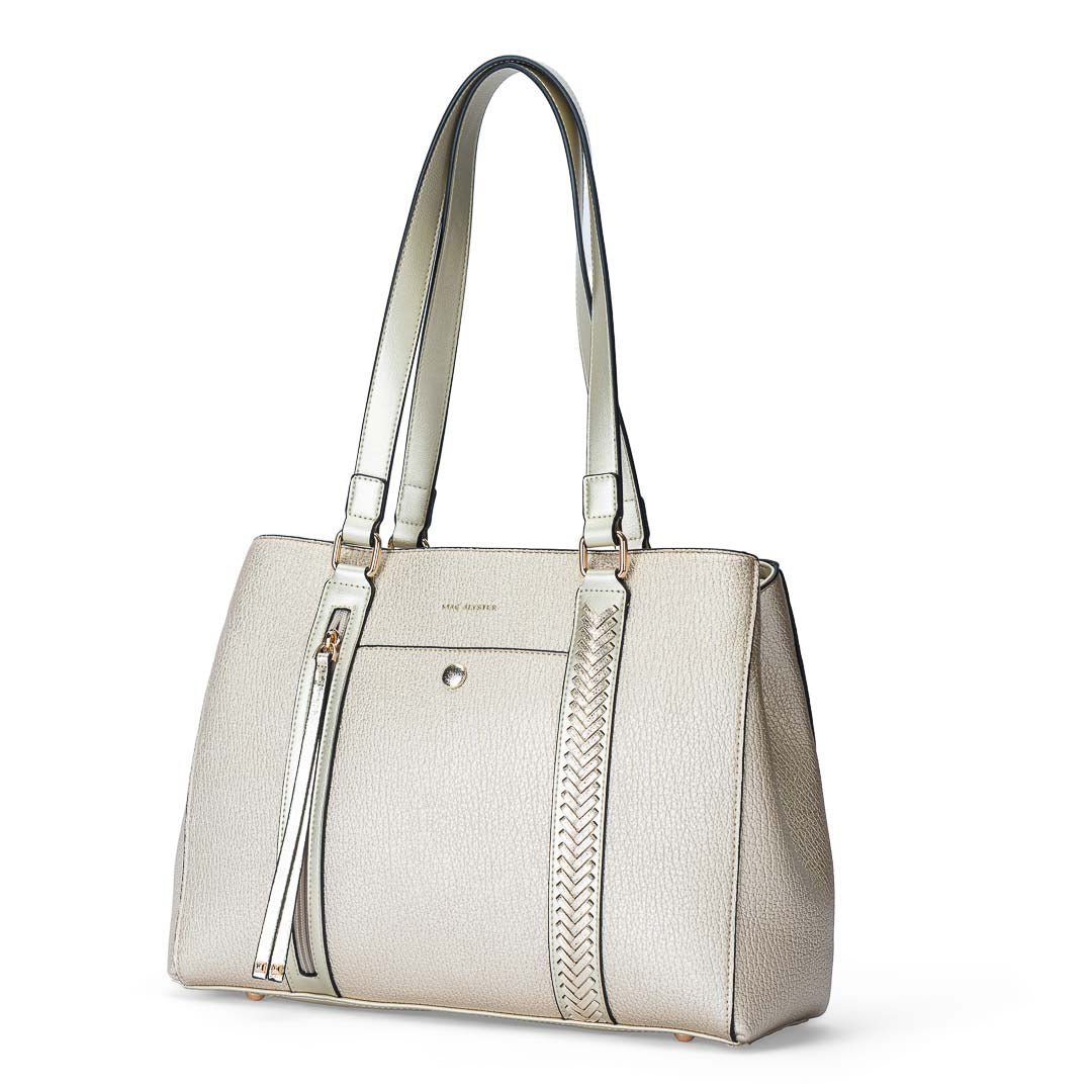 MAC ALYSTER CONTRASTE Sac shopping cabas noir