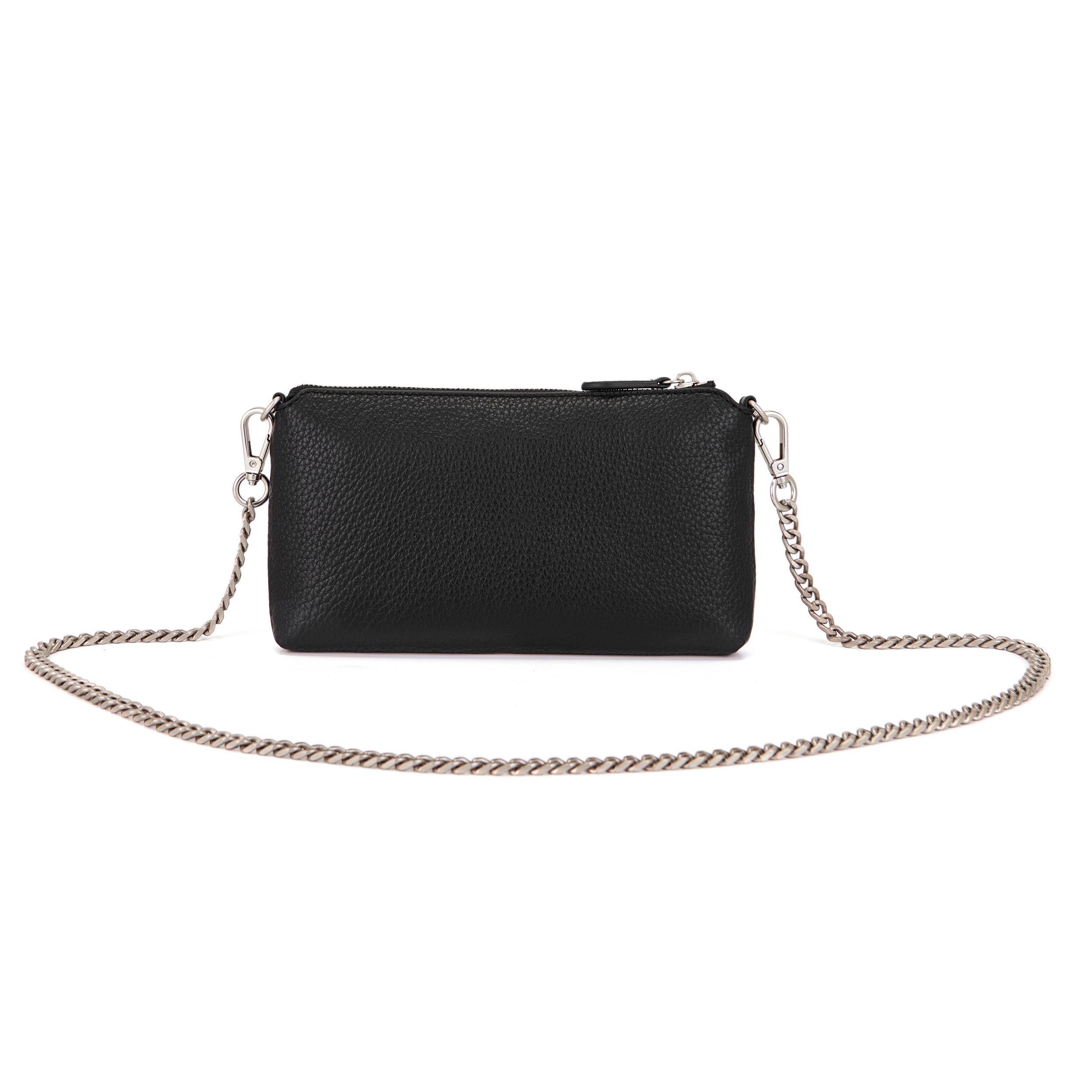 La Carrie Bag Solid portefeuille noir clouté 25x3x13cm
