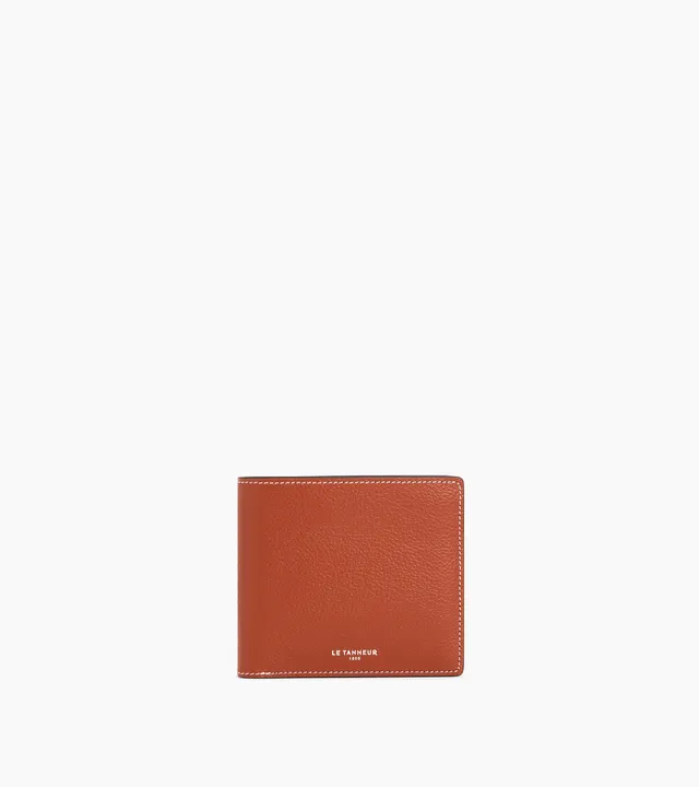 Le Tanneur Emile porte-cartes cuir grainé Mahogany Brown