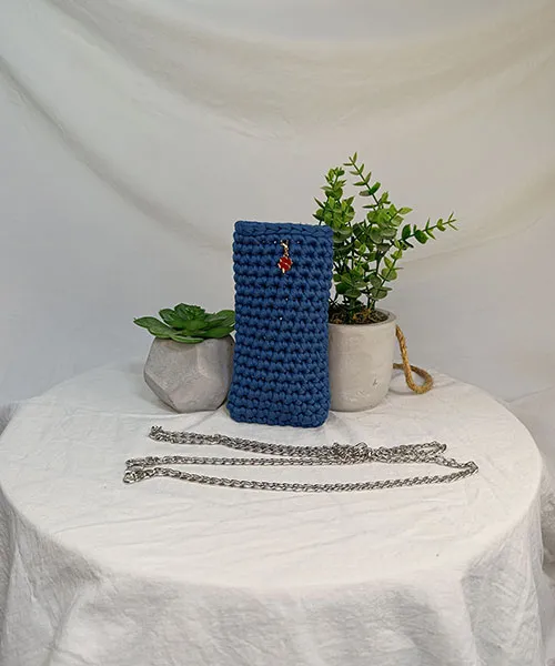 Takiri Infini TK772 sacoche téléphone bleu coton recyclé