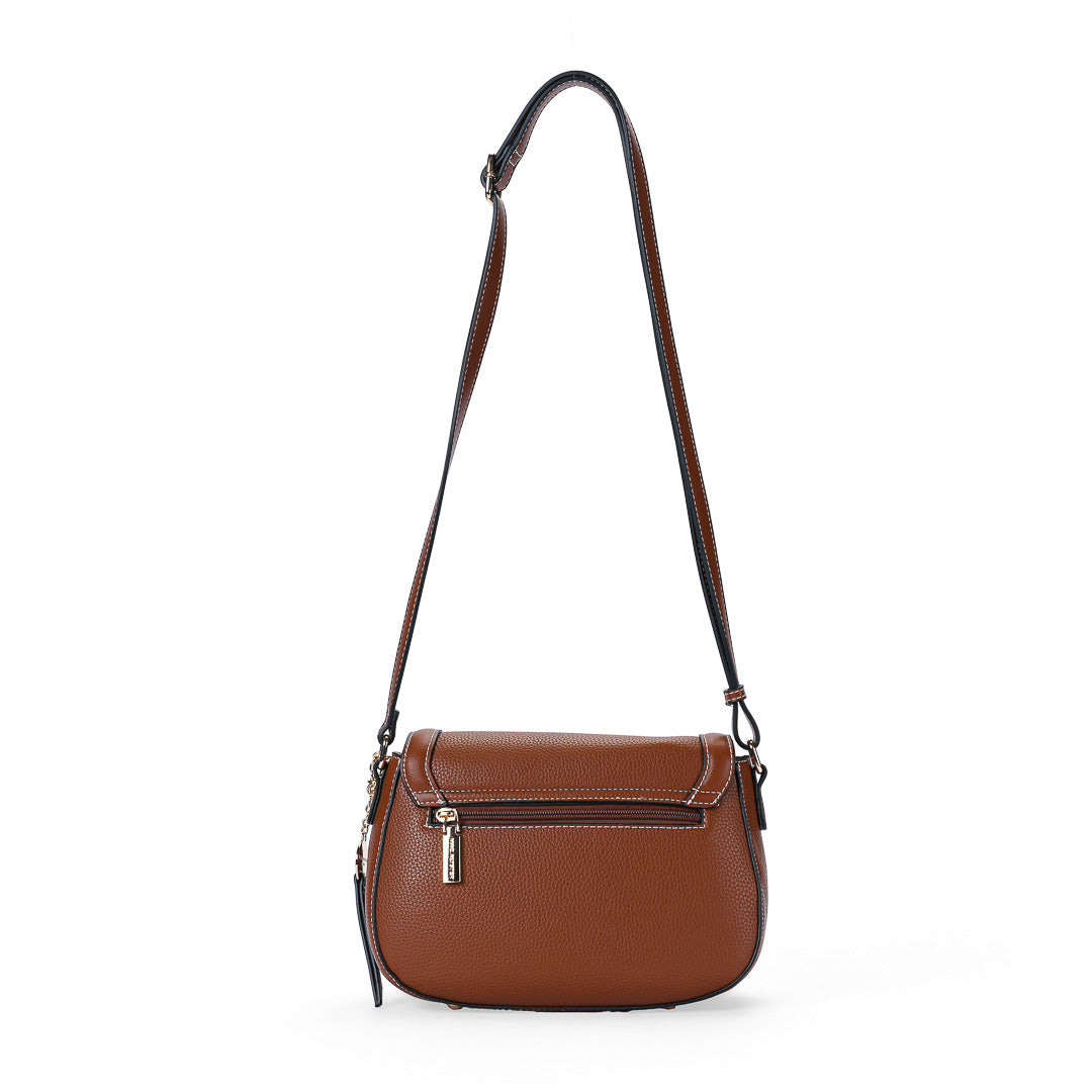 Mac Alyster Alto sac trotteur marron cognac rabat