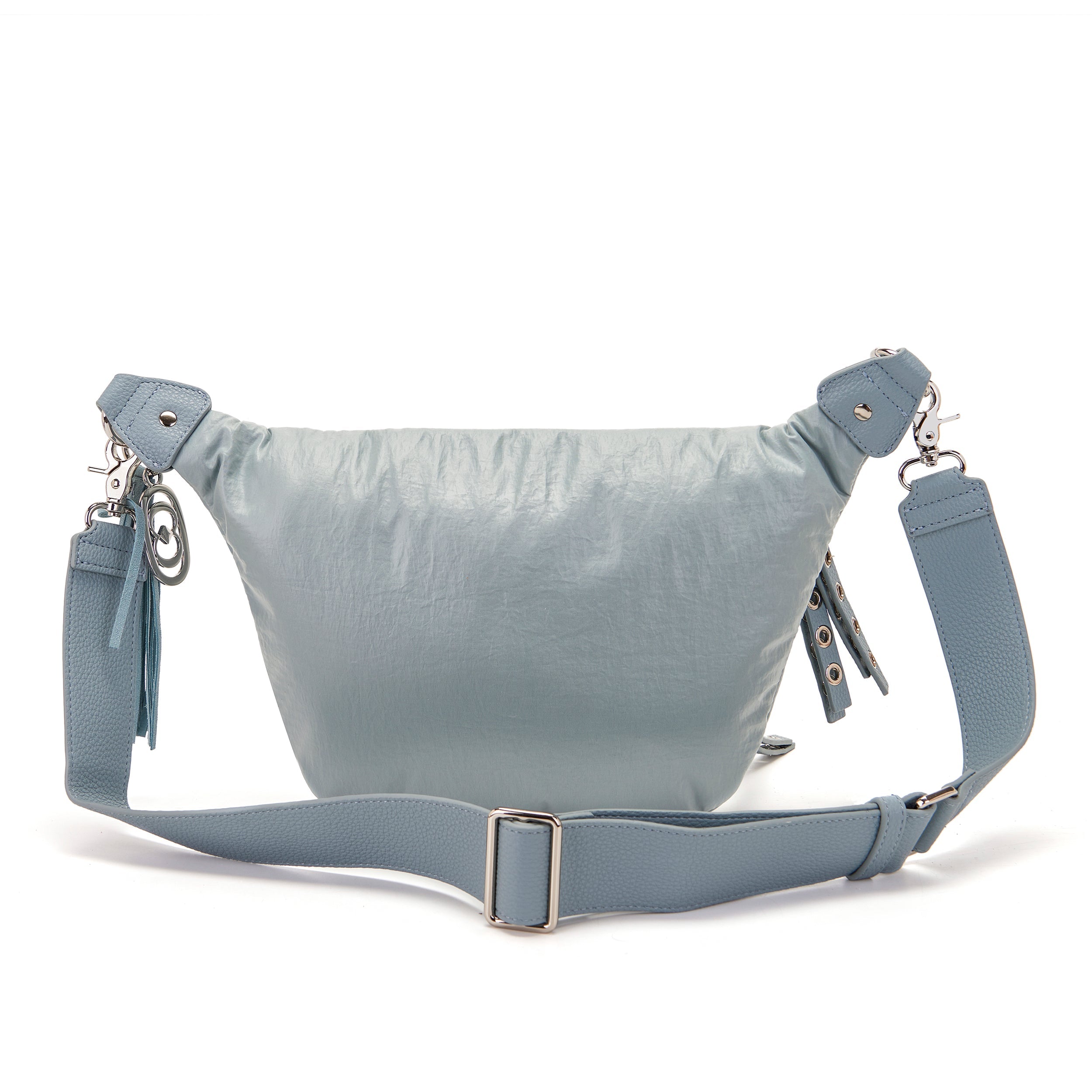 La Carrie Bag Wrinkled sac banane nylon sky 34x9x20cm