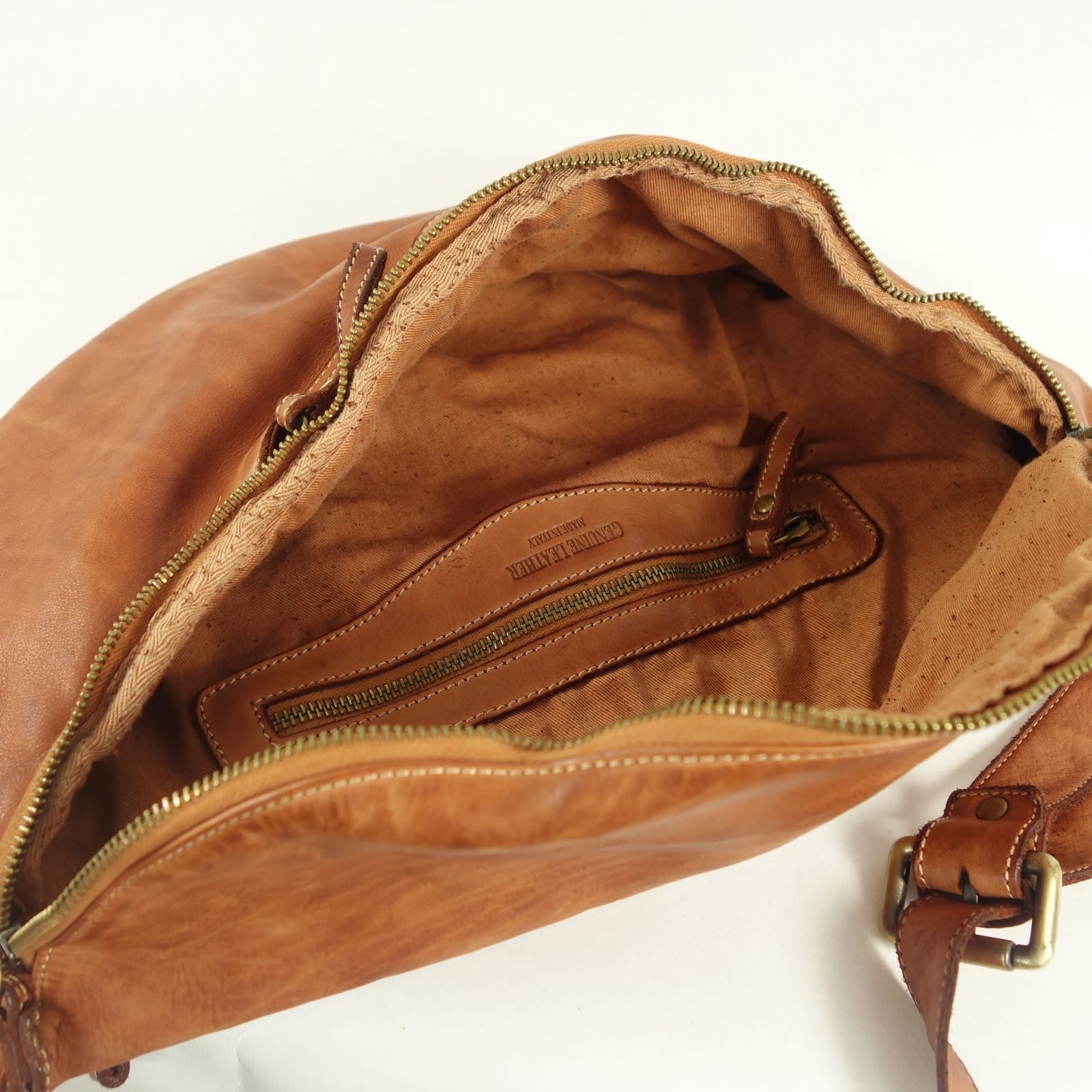 Collection Esprit Cuir BEN sac banane XL cuir caramel vintage