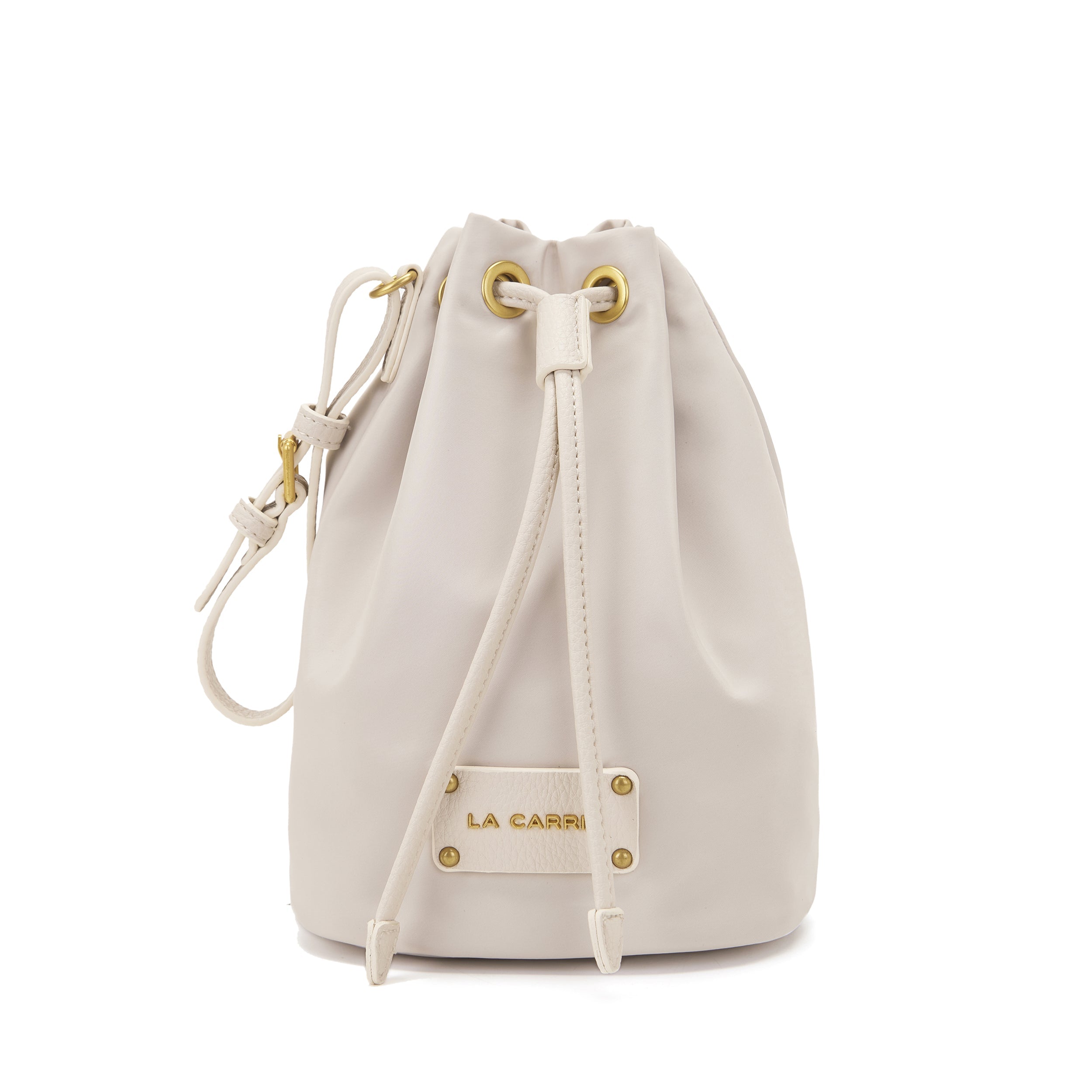 La Carrie In&Out sac seau nylon ivoire 17x11,5x23cm