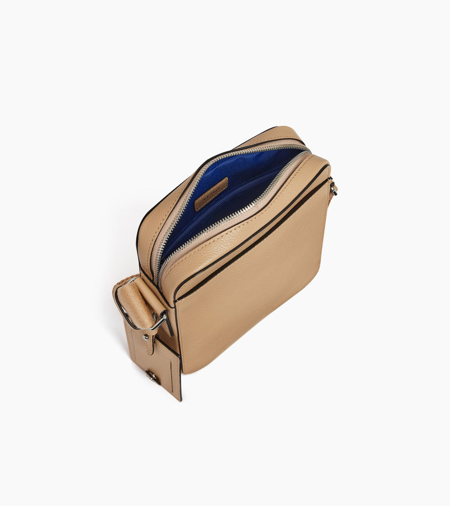 Le Tanneur Emile petite sacoche cuir grainé Desert
