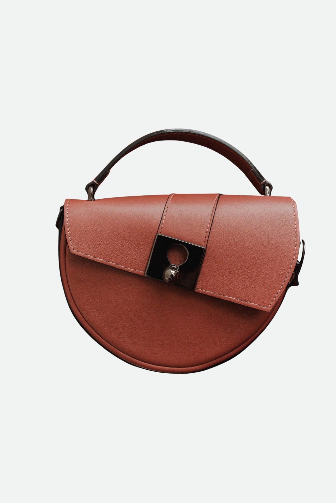 Nodie's Côme sac demi-lune cuir vieux rose grainé
