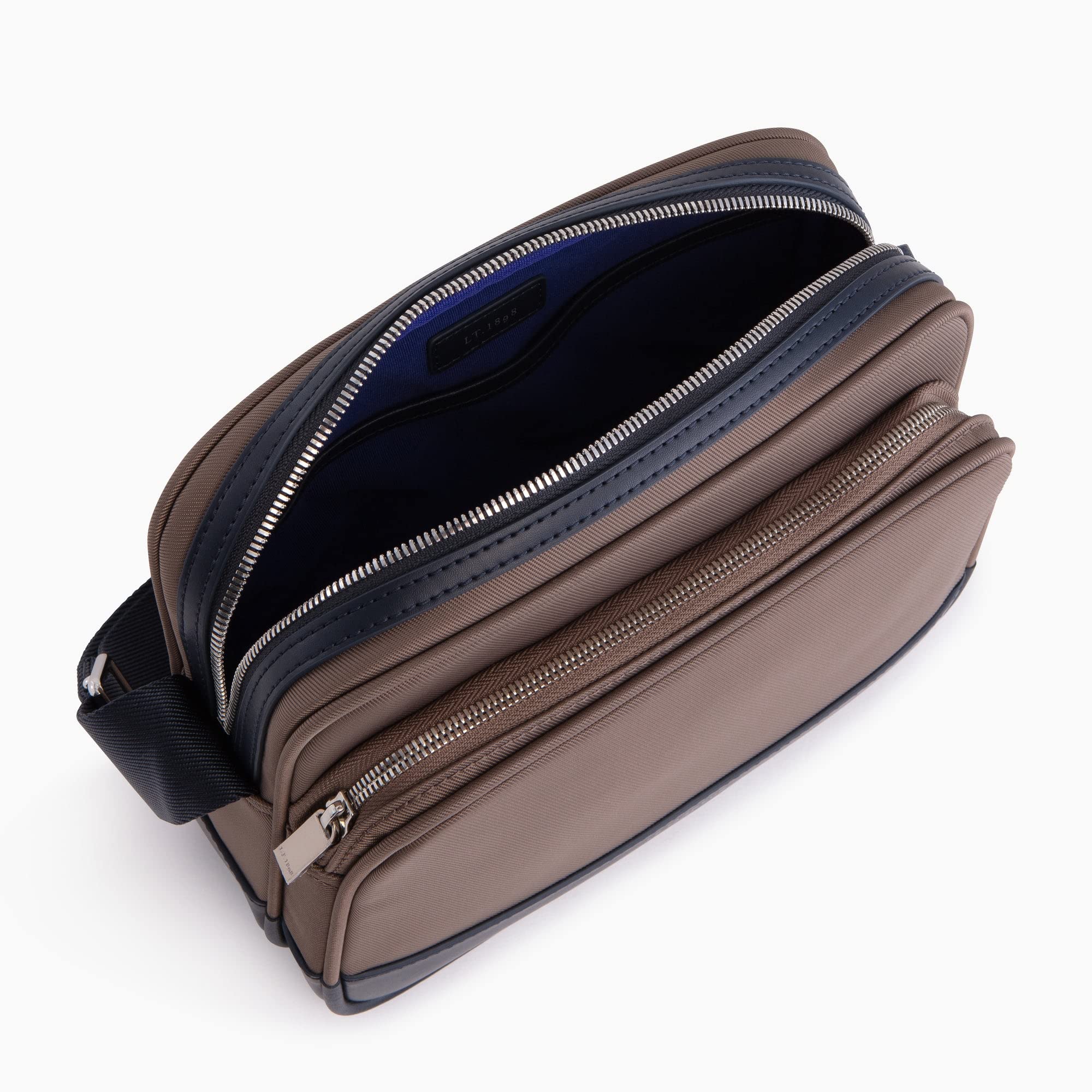 Le Tanneur Gaspard sac bandoulière toile cuir 23 cm