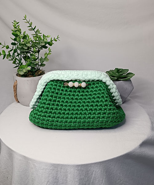 Takiri Mona TK1035 sac à main vert bicolore fermoir