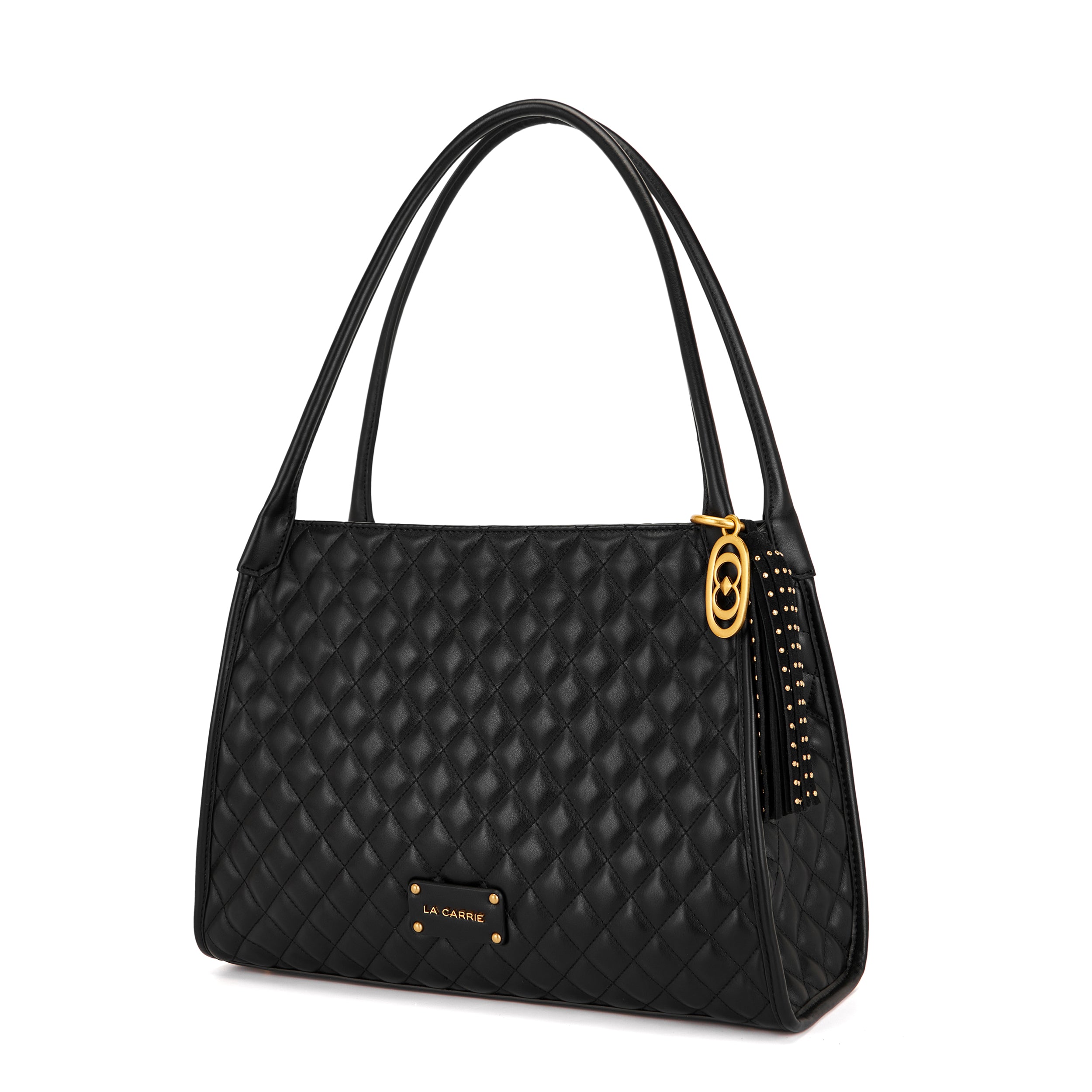La Carrie Touchy sac cabas noir 46x14x25cm matelassé