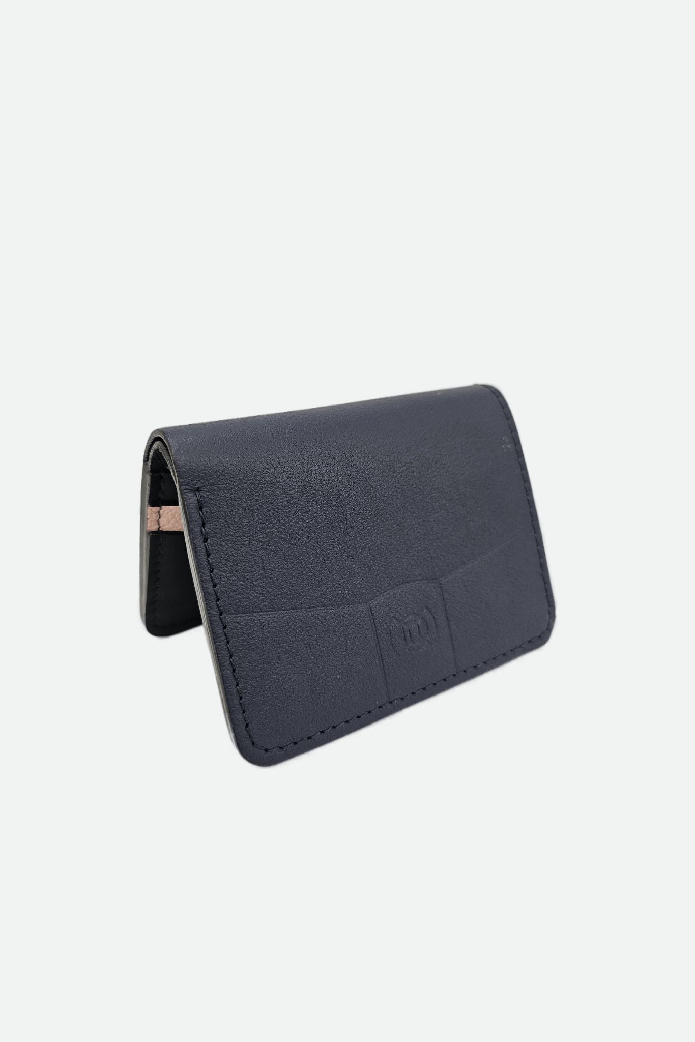 Nodie's Arsène portefeuille cuir bleu marine rose poudre