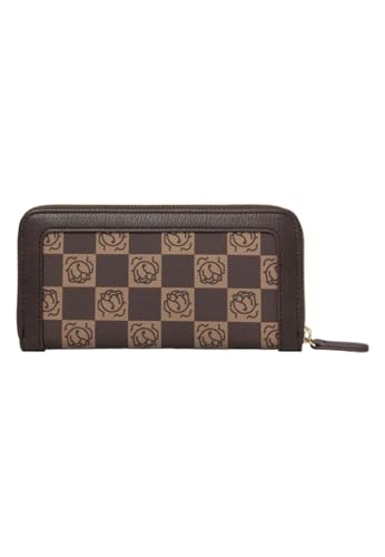 Braccialini Monogram A23BR06 portefeuille zip marron cuir