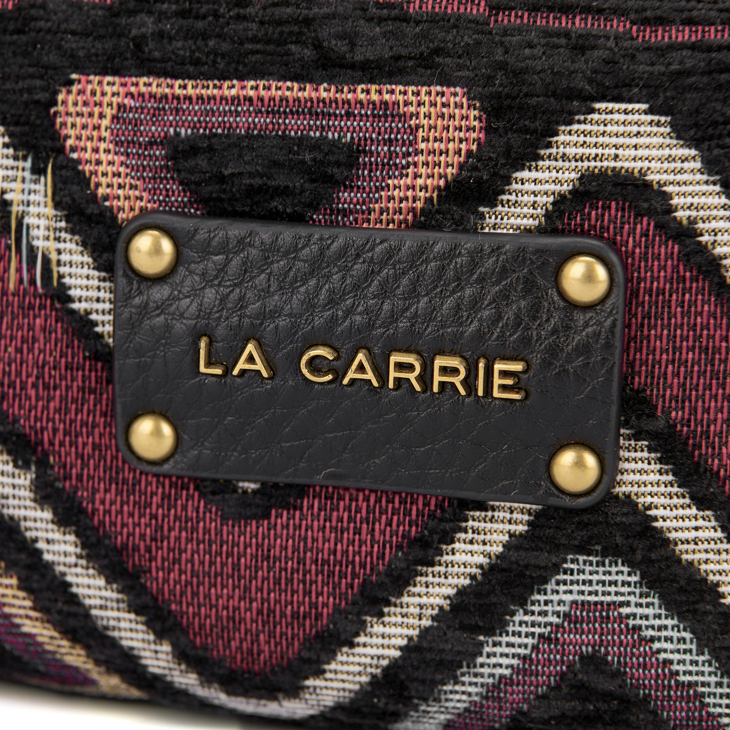 La Carrie Kerala sac shopping toile noire motifs