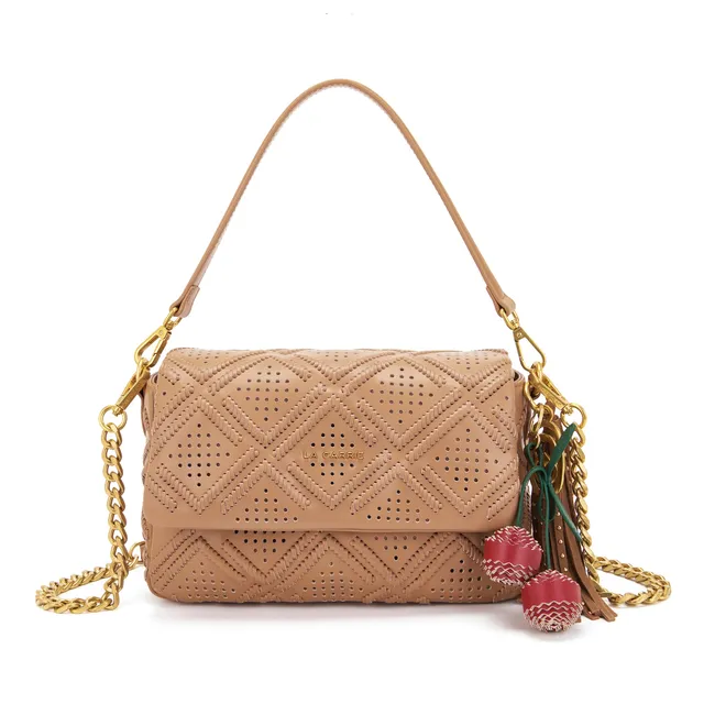 La Carrie Labyrinth sac bandoulière cotto 29 cm cuir