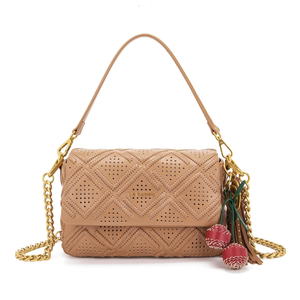 La Carrie Labyrinth sac bandoulière cotto 29 cm cuir