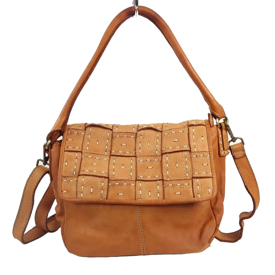Collection Esprit Cuir Lara Petite Besace Cuir Naturel Vintage