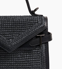 Le Tanneur Emilie petit sac à main cuir effet raffia