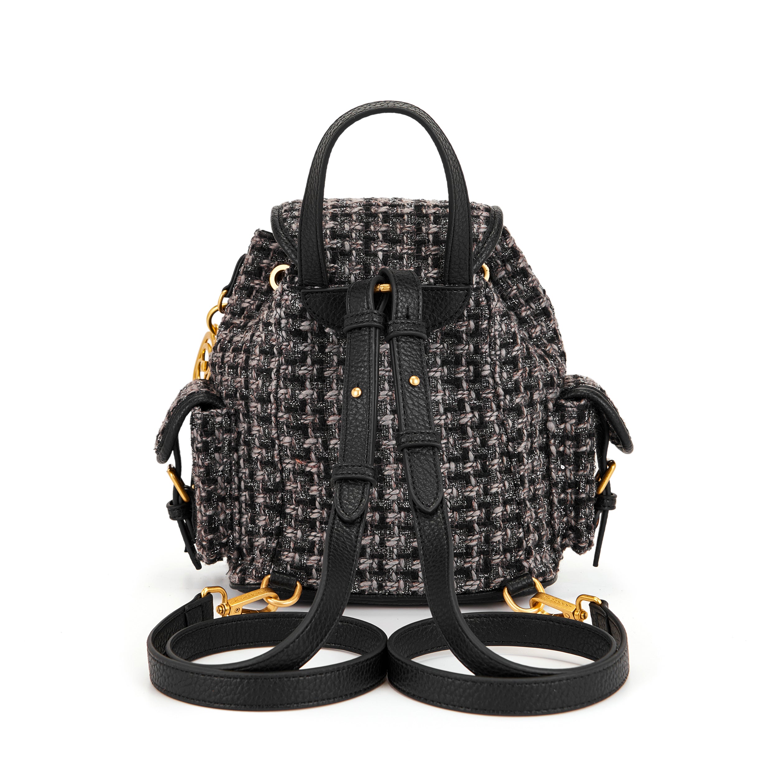 La Carrie Cross sac à dos noir bouclé 27x31 cm