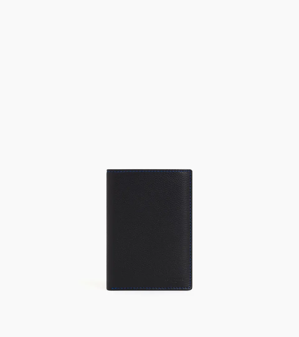 Le Tanneur Charles grand portefeuille cuir grainé noir