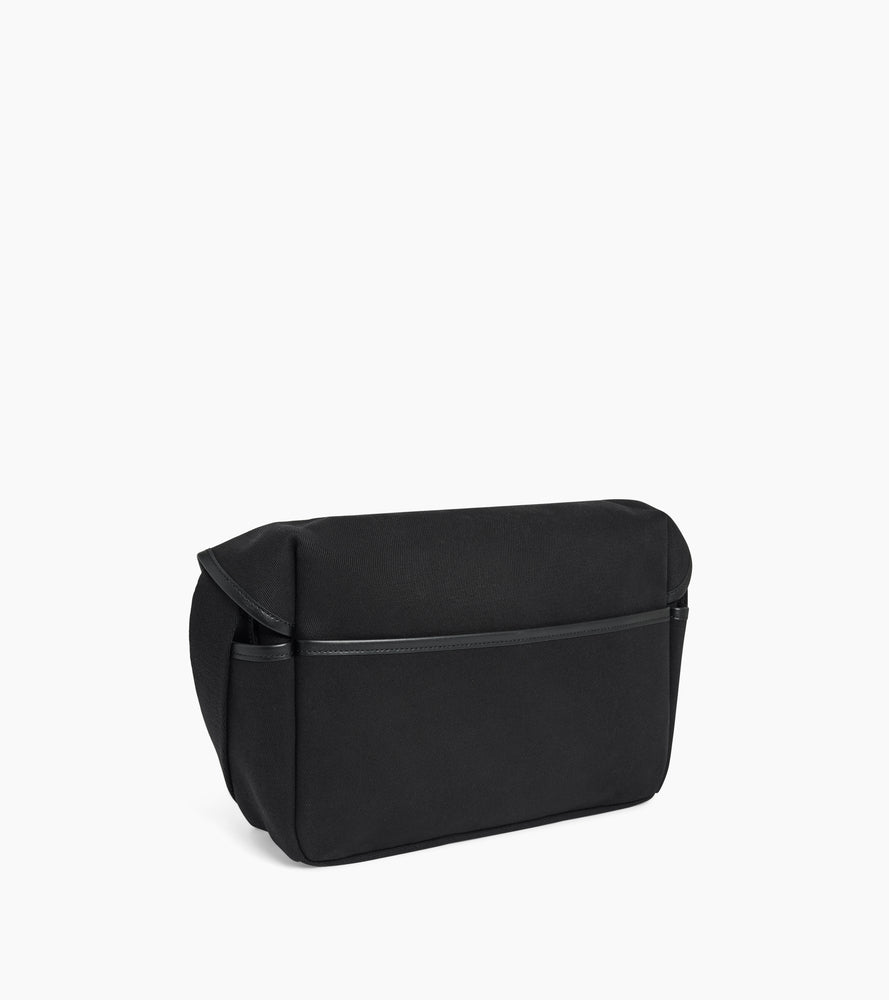 Le Tanneur Solveig sac bandoulière moyen noir toile coton cuir