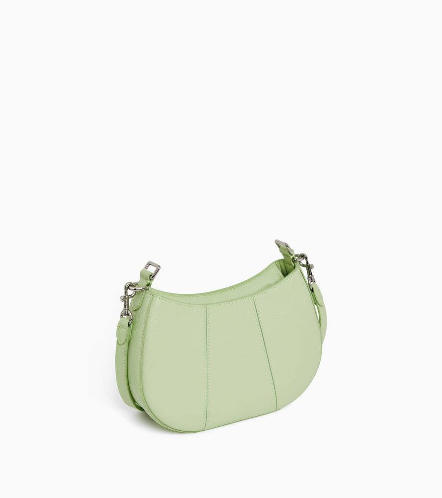 Le Tanneur Juliette petit sac demi-lune cuir grainé