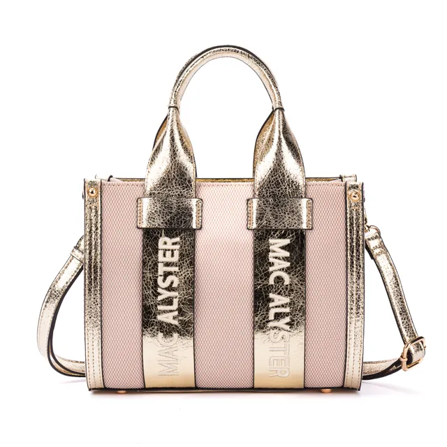 MAC ALYSTER Miss Clover sac à main Doré irisé 27x8x21 cm