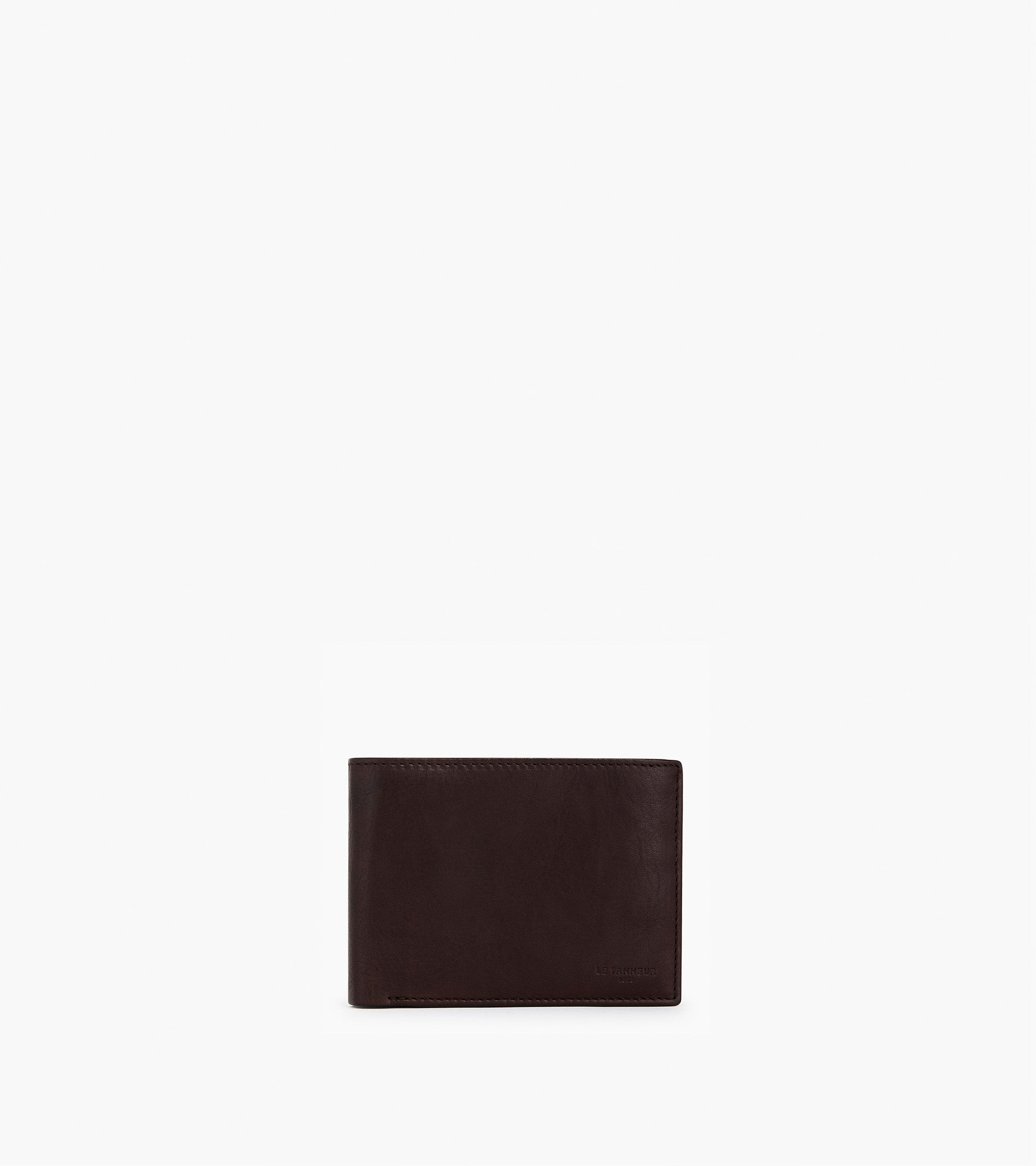 Le Tanneur Wallets portefeuille horizontal zippé cuir huilé marron