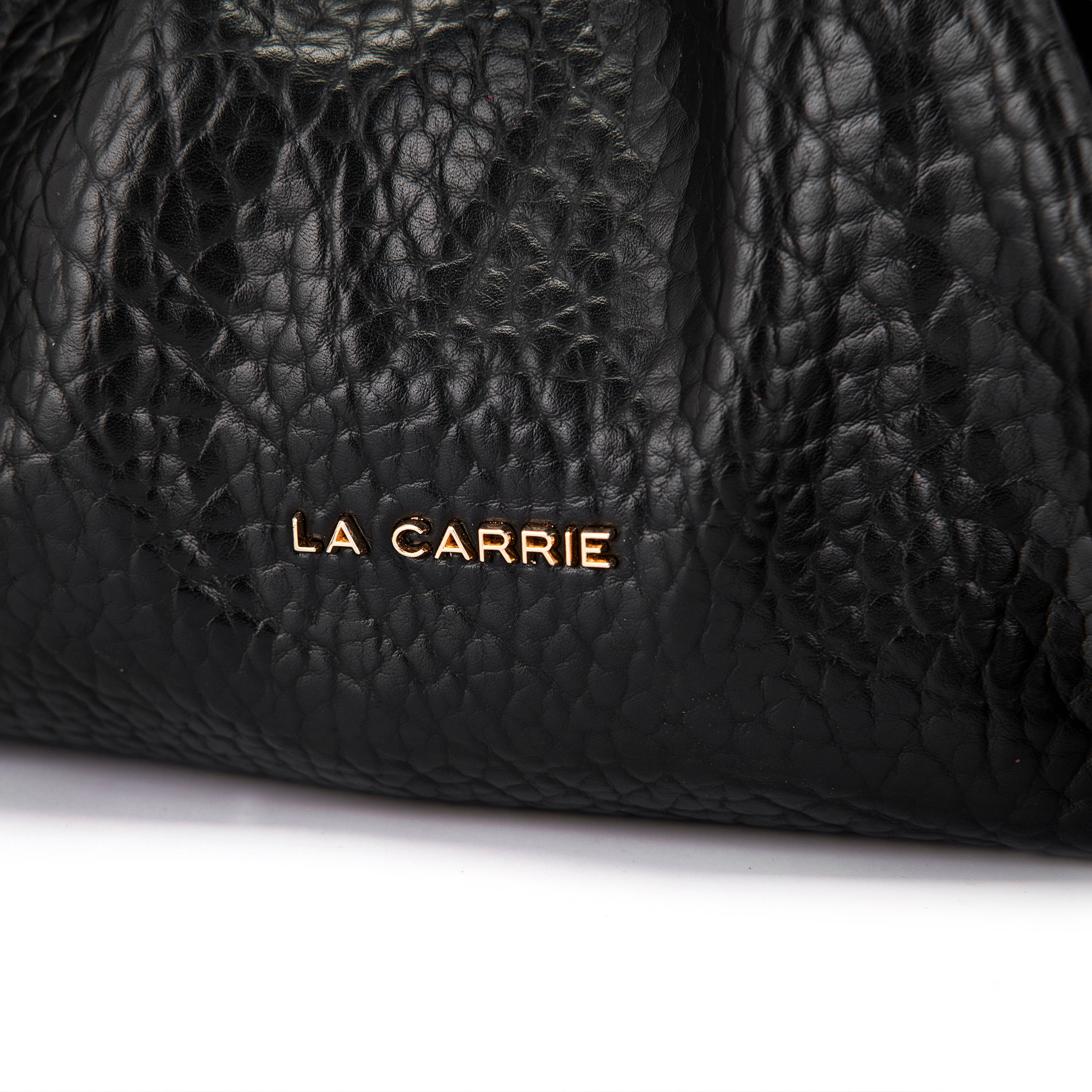 La Carrie Capsule sac à épaule noir PU 23x15 cm
