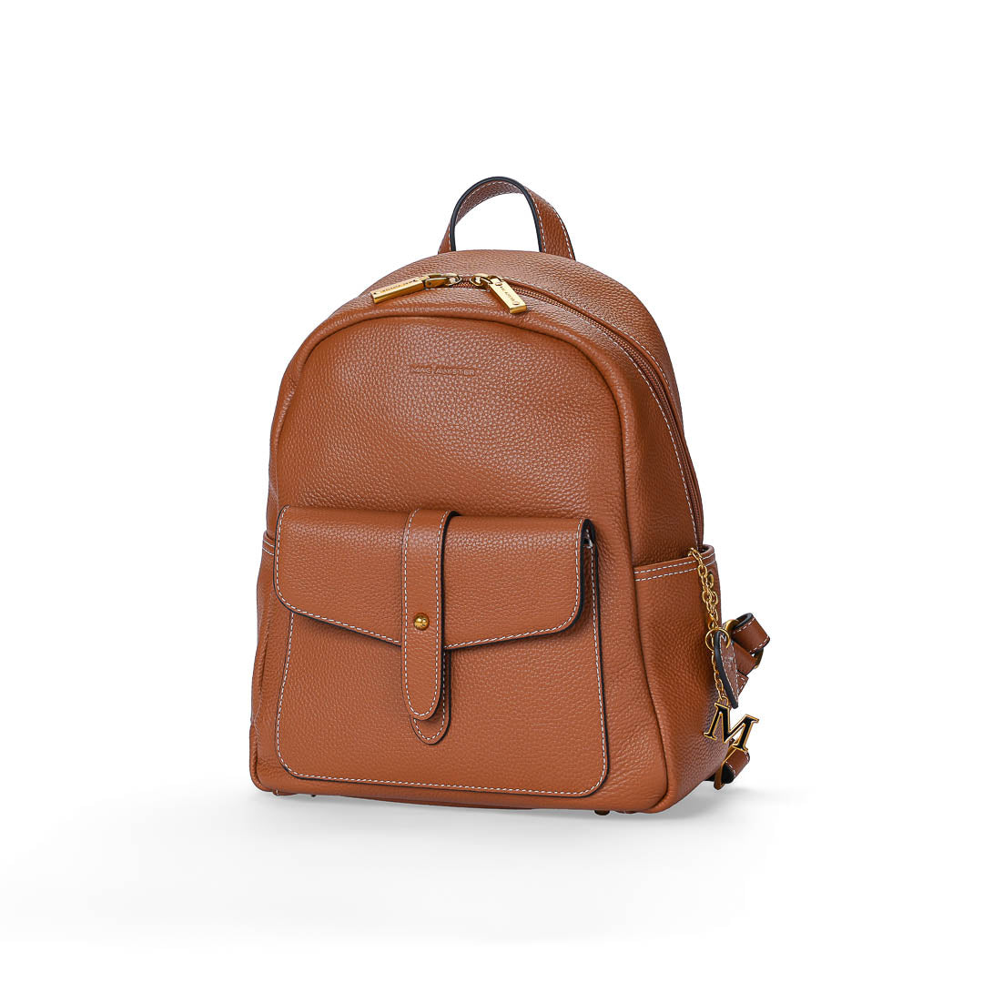 Mac Alyster Odalia sac à dos cuir marron cognac 24x31 cm