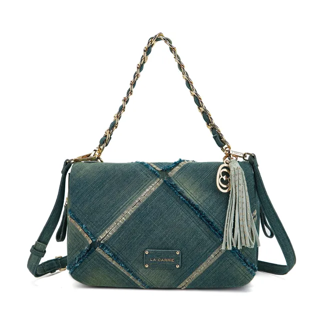 La Carrie Bag Isabel Cross sac bandoulière toile tea 35cm