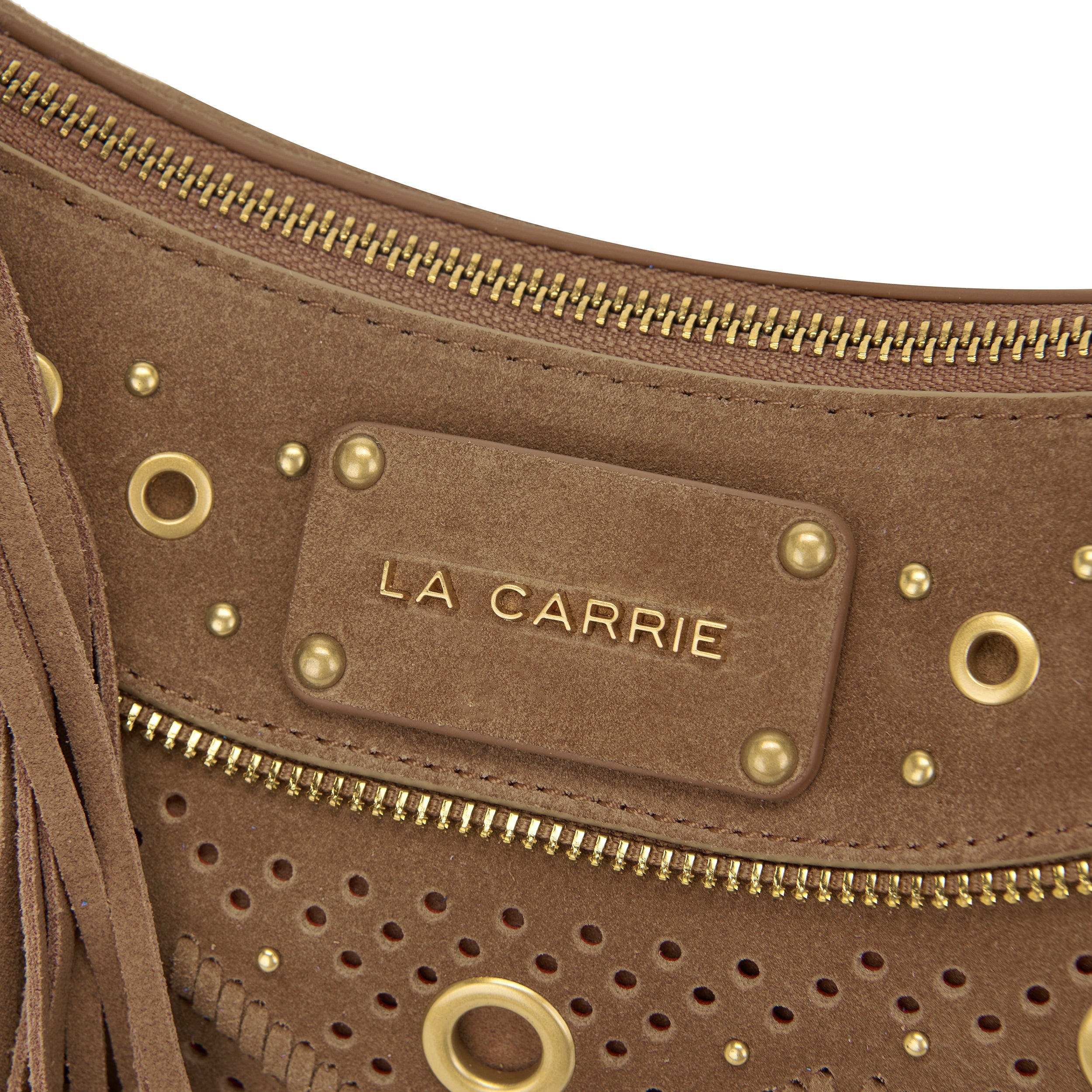 La Carrie Bag Jungle sac bandouliere daim cuoio 32x12x21 cm