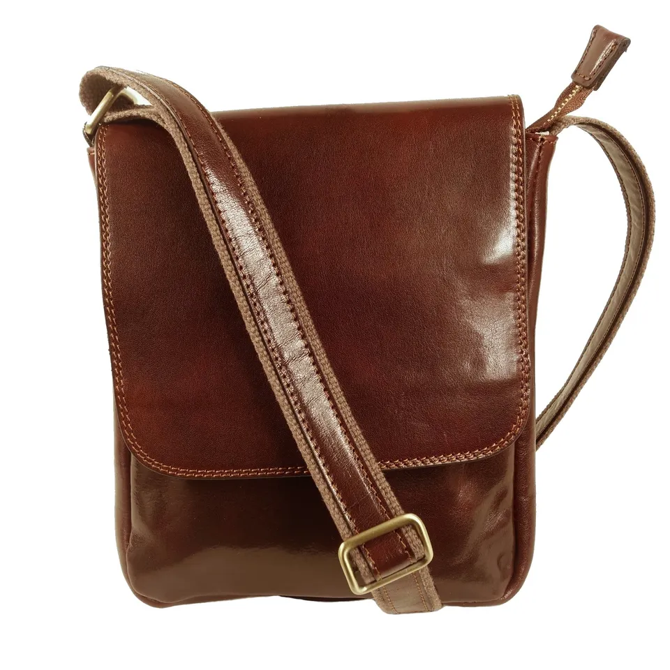 Collection Esprit Cuir MILAN sac bandoulière marron cuir