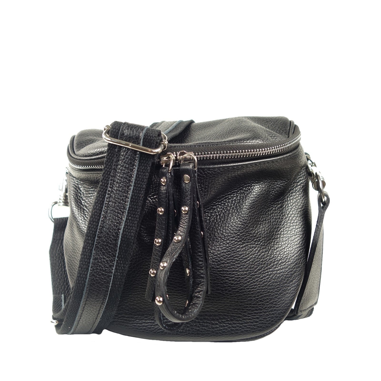 Collection Esprit Cuir Erika mini besace cuir noir femme