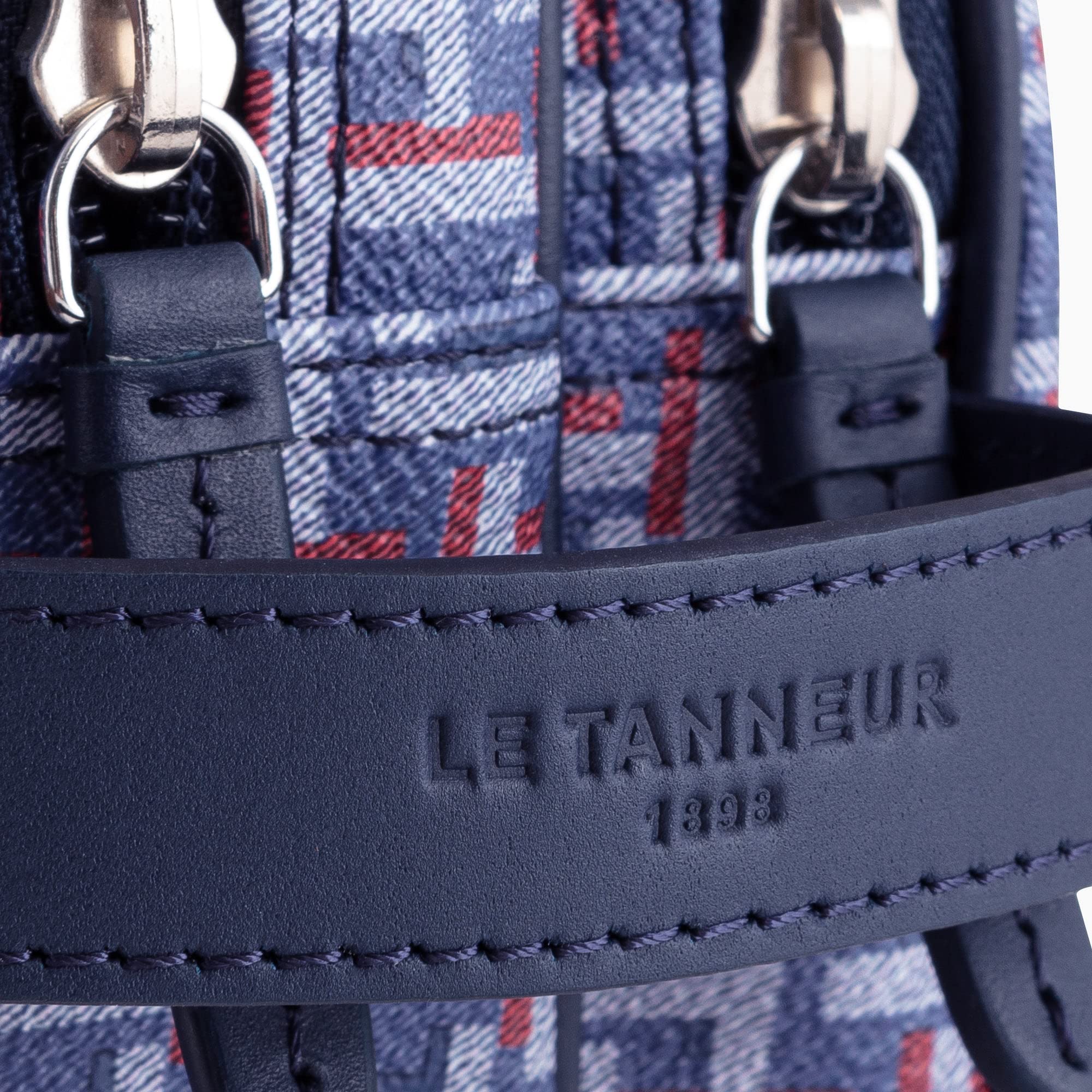 Le Tanneur Camille trousse toilette toile cuir 24 cm homme