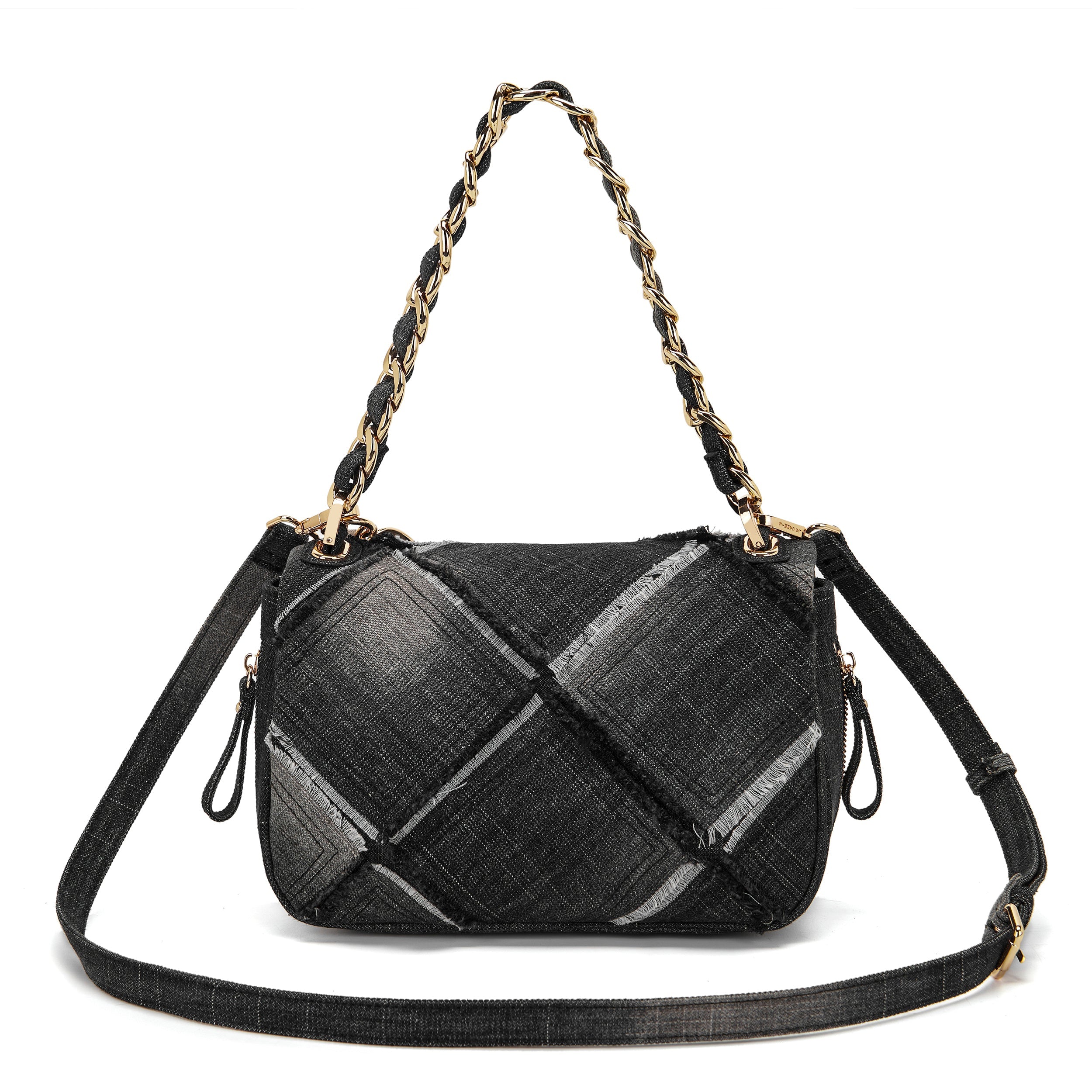 La Carrie Isabel Cross sac bandoulière noir canvas 32x13x19cm