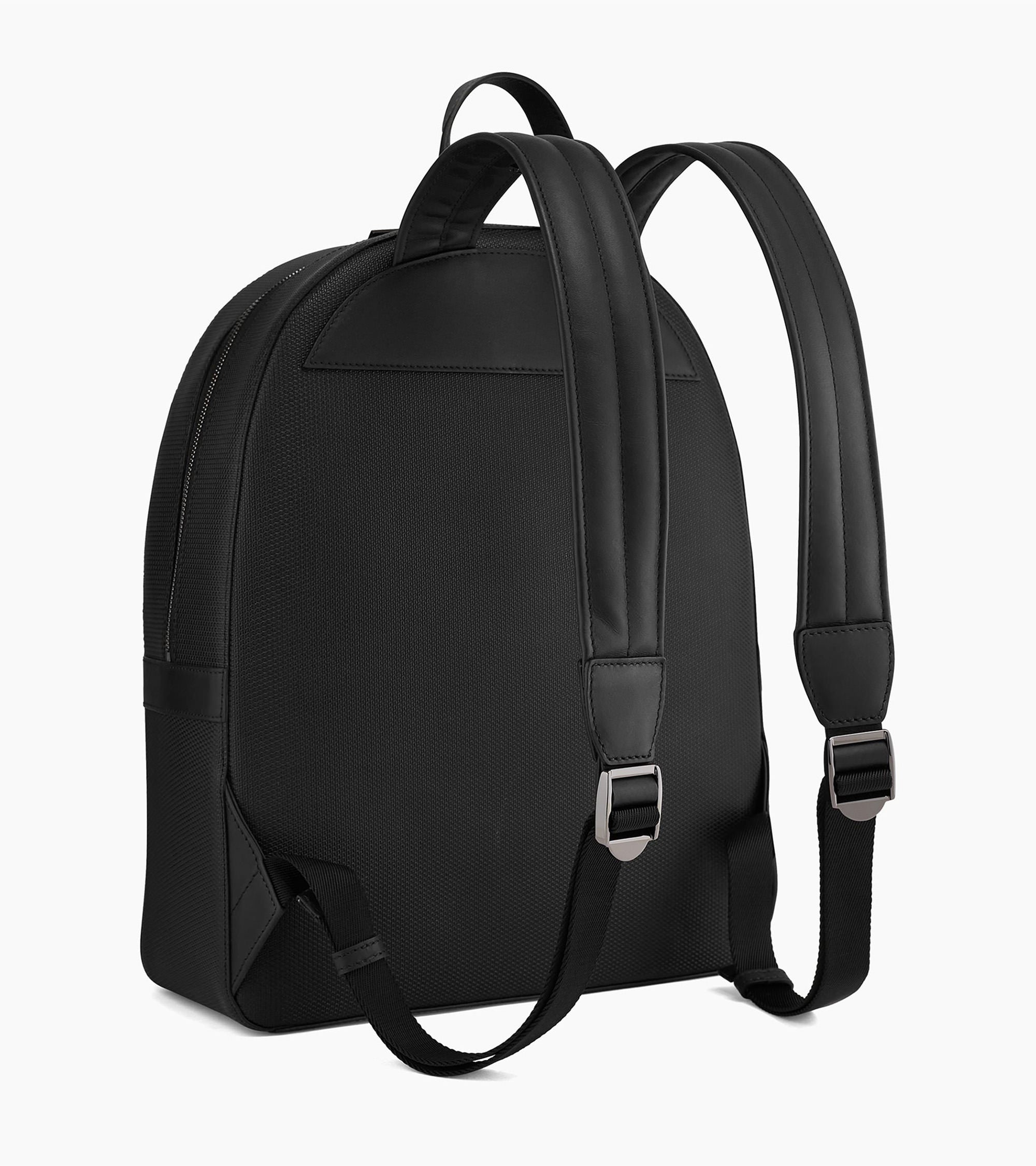 Le Tanneur Emile sac à dos cuir signature T noir ordinateur