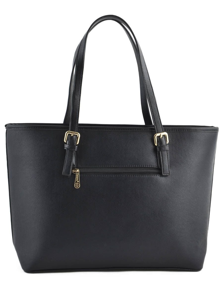 Gallantry Cabas Tote Bag XL A4 blanc noir rayé 45 cm