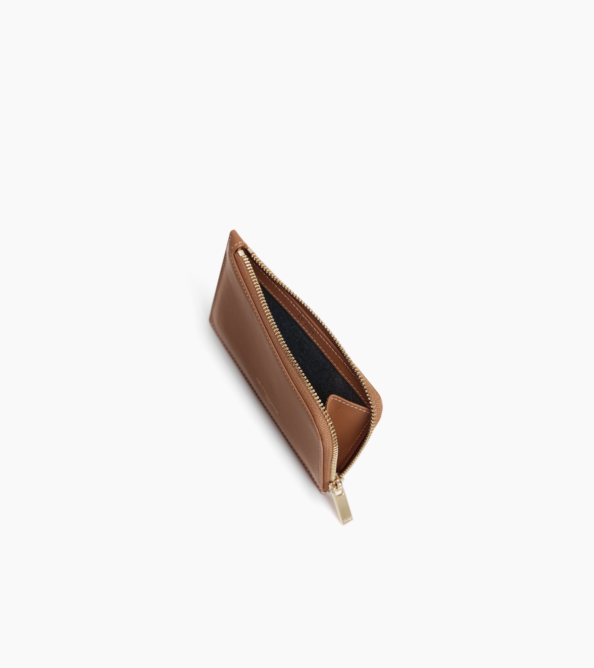 Le Tanneur Albertine porte-cartes cuir lisse marron tan