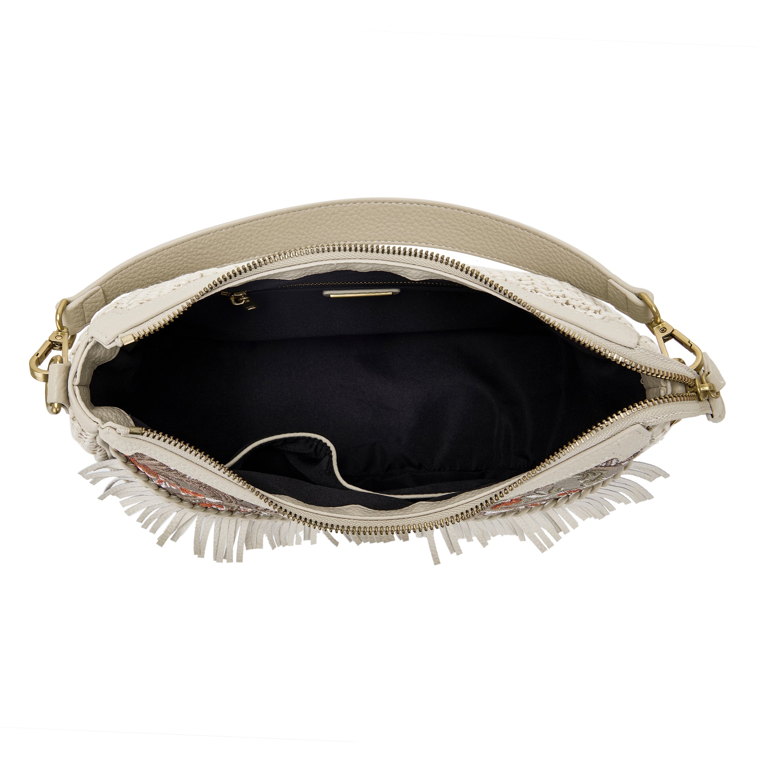 La Carrie Arabesque sac bandouliere beige raffia