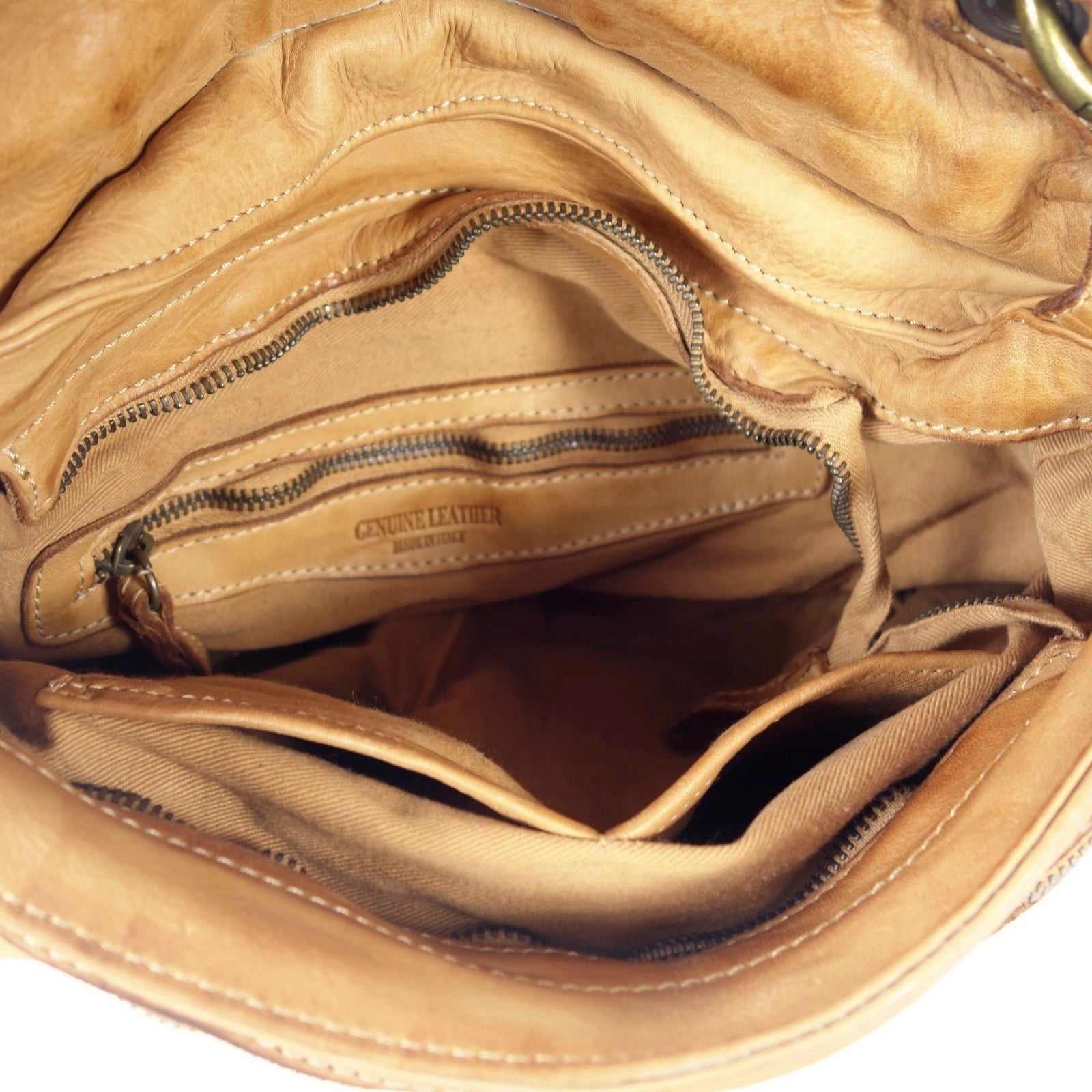 Collection Esprit Cuir Sac Besace ISABELLA besace cuir naturel trapèze
