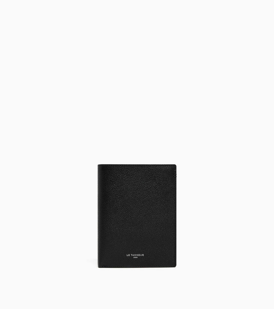Le Tanneur Lucien portefeuille cuir grainé zip vertical