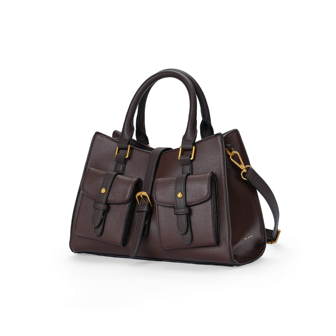 Mac Alyster Urbany sac à main marron chocolat boucle