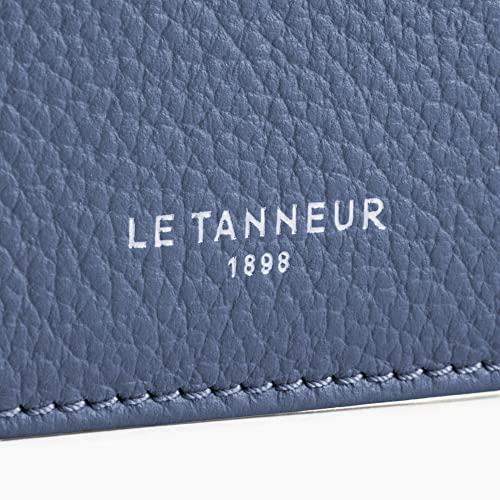 Le Tanneur Emile Porte-carte large zippé cuir grainé noir