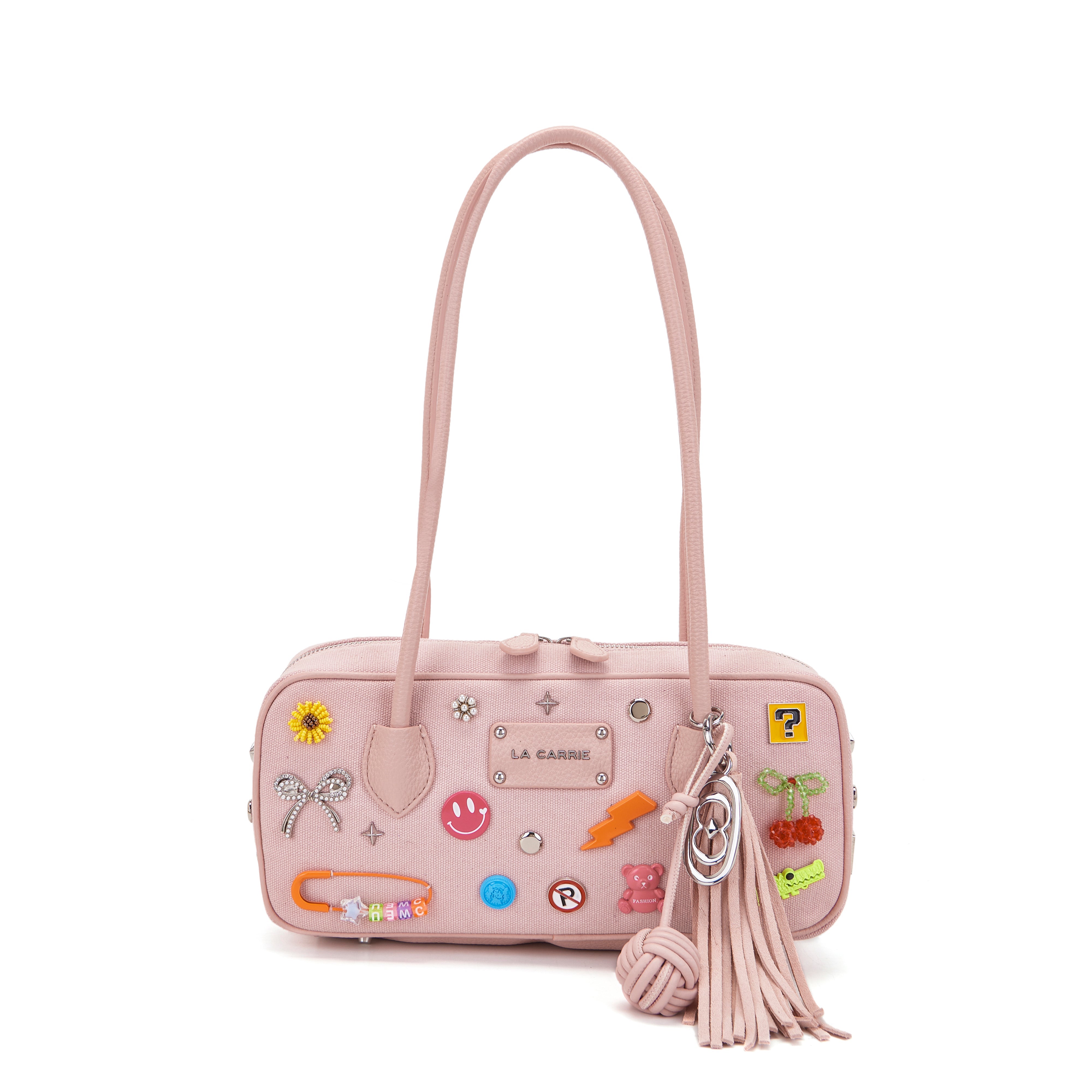 La Carrie Pins sac à main tissu rose 30x9x14 pins